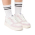Sneakers bianche e rosa da donna con dettagli traforati Swish Jeans, Donna, SKU w014001023, Immagine 0
